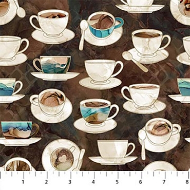 Barista - Northcott - Bliss Basic - DP - 27698 - 36 - Brown Multi