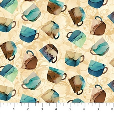 Barista - Northcott - Bliss Basic - DP - 27699 - 14 - Ochre Multi