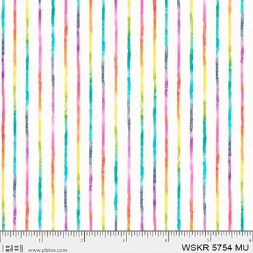 Whiskerville - P & B Textiles - Rainbow Stripe - 05754 - Multi