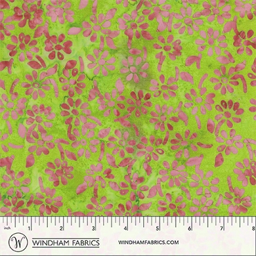 JDJ - French Rose - Anthology Batiks - Daisies - 3776Q-X - Lime