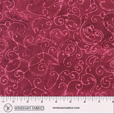 JDJ - French Rose - Anthology Batiks - Spirals - 3767Q-X - Ruby