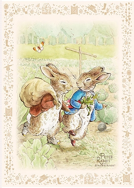 Peter Rabbit and Benjamin Bunny - Riley Blake - Panel - 17255