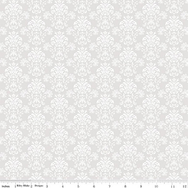 Elegant Essentials - Riley Blake - Damask - CPL855 - White 
