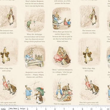 Peter Rabbit and Benjamin Bunny - Riley Blake - Story Time - 17252 - Cream