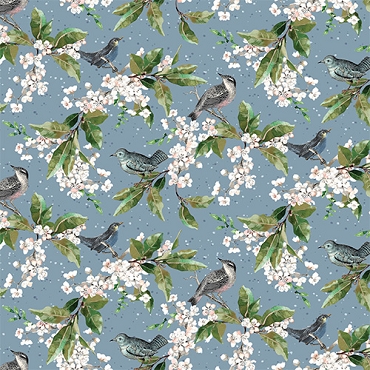 Elysium - Clothworks - Digital Birds Denim - 4189 - 88
