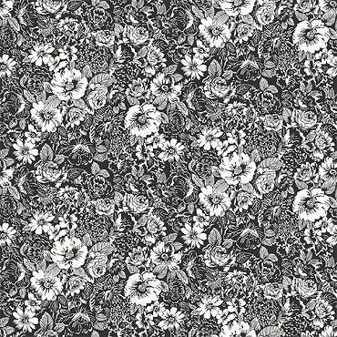 Elysium - Clothworks - Tonal Floral Black - 4190 - 3