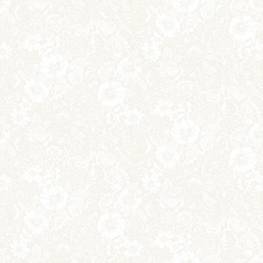 Elysium - Clothworks - Tonal Floral White - 4190 - 1