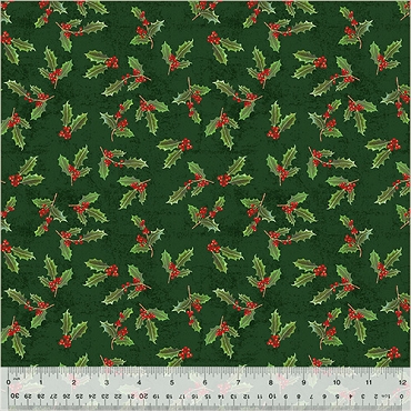 Holiday Splendor - Windham Fabrics - Holly - 54067 - 2 - Pine