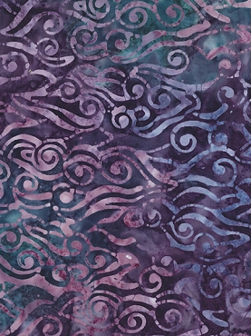 Violet Crush - Wilmington Batiks - Swirly Waves - 22283 - 643 - Dark Purple