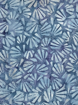 Violet Crush - Wilmington Batiks - Fans All Over - 22285 - 446 - Blue