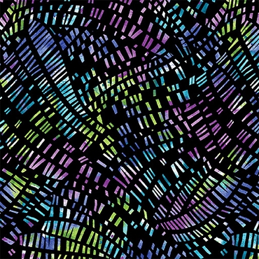 Go with the Flow -  Benartex - Mosaic Flow - 16746 - 12 - Black/Multi