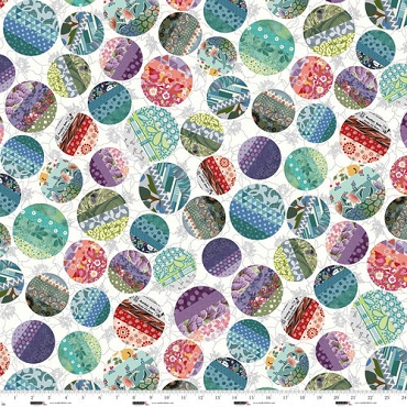 Neighborhood Assocation - Studio E Fabrics - 8420 - 01 - Big Dots Off-White