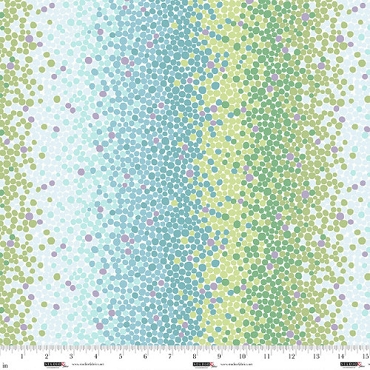 Neighborhood Assocation - Studio E Fabrics - 8427 - 16 - Ombre Dots Aqua Green