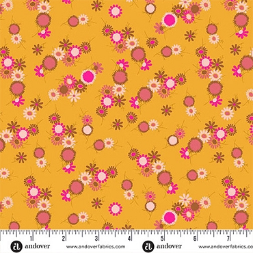 Jinny by Alison Glass - Andover - A - 10330 - O - Chain Marigold