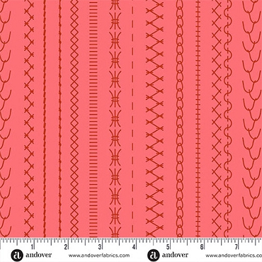 Jinny by Alison Glass - Andover - A - 10329 - R - Crazed Strawberry