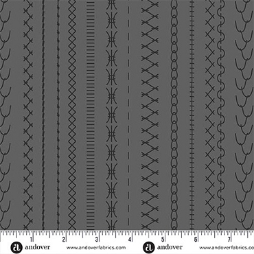 Jinny by Alison Glass - Andover - A - 10329 - K - Crazed Charcoal