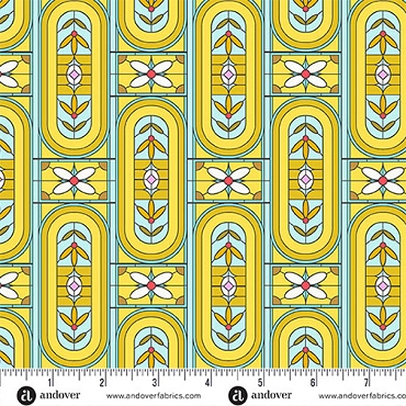 Jinny by Alison Glass - Andover - A - 10335 - Y - Stained Gold