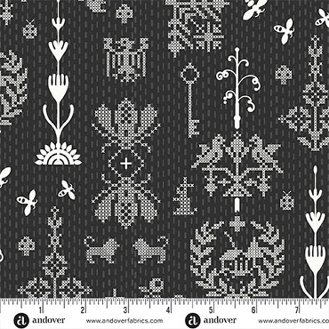 Jinny by Alison Glass - Andover - A - 10334 - K - Redwork Panda