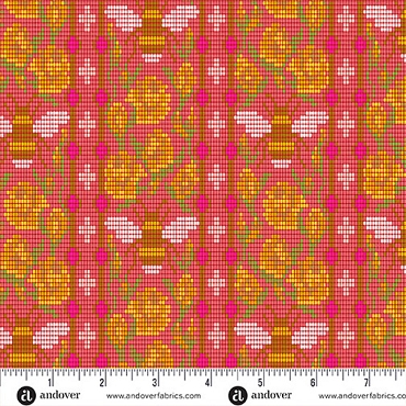 Jinny by Alison Glass - Andover - A - 10333 - R - Beadwork Cardinal