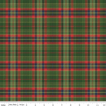 More Christmas Wishes - Riley Blake - Lumberjack - 16558 - Green