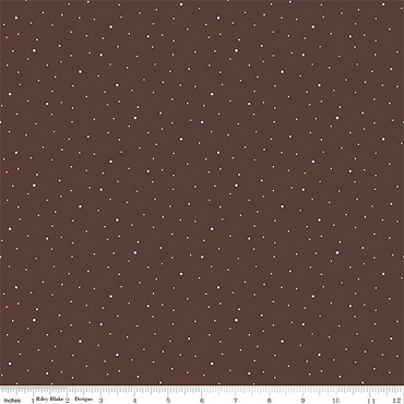 More Christmas Wishes - Riley Blake - Dapple Dot - 640 - Raisin