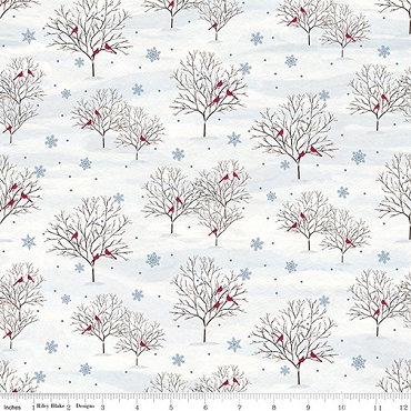Covered Bridges in Winter - Riley Blake - Trees - 18001 - Snow