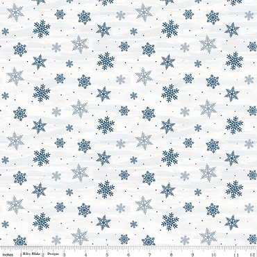 Covered Bridges in Winter - Riley Blake - Snowflakes - 18002 - Snow
