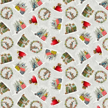 Holly Woods - Studio E Fabrics - 9235 - 11 - Pearl Critter Vignette