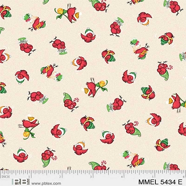 Merry Melody - P&B Textiles - Singing Birds  - 05434 - Ecru  