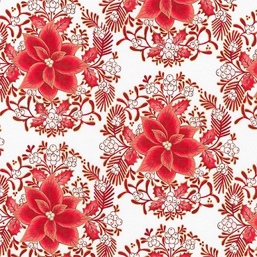 Holiday Flourish - Festive Finery  - Kaufman - 22286 - 478 - Candy Cane