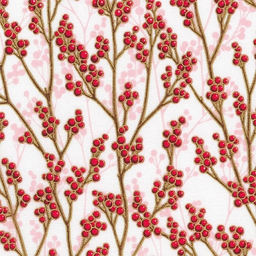 Holiday Flourish - Festive Finery  - Kaufman - 22291 - 478 - Candy Cane 