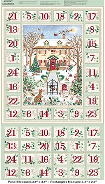 Adorn - Andover - MU - 238 - G - Country Christmas Green Advent Calendar