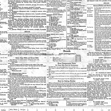 Gingerbread - Riley Blake - Recipe Text - 17844- White