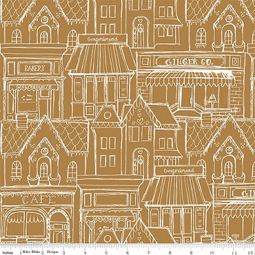 Gingerbread - Riley Blake - Village - 17843 - Gingersnap