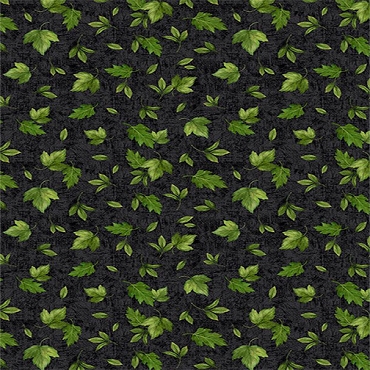 Sunshine Whispers - Wilmington Prints - 28657 - 977 - Black Leaves Toss