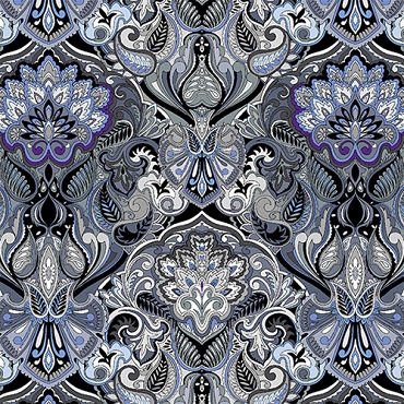 What If? - Paula Nadelstern - Benartex - Prima Donna - 5208 - B - Grey/Blue