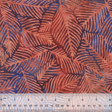 Blush & Blues - Anthology Batiks - 2810Q - X - Palm Leaves - Reef