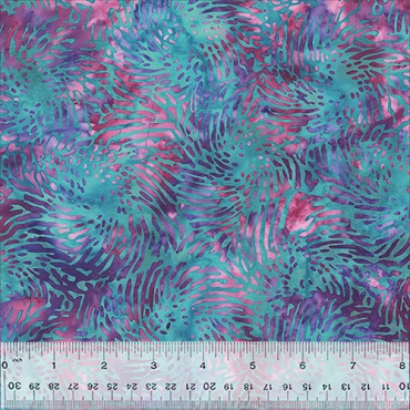 Midnight Garden - Anthology Batiks - 2821Q - X - Spiral - Turquoise