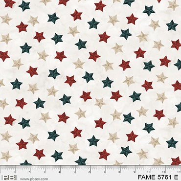 Farmhouse Americana - P & B Textiles - Tossed Farmhouse Stars - FAME - 5761 - E