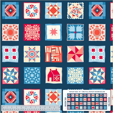 Cross Country - Windham Fabrics - Quilt Show - 54507D - 1 - Navy