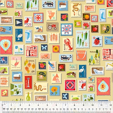 Cross Country - Windham Fabrics - Stamp Collection - 54509D - 4 - Wheat