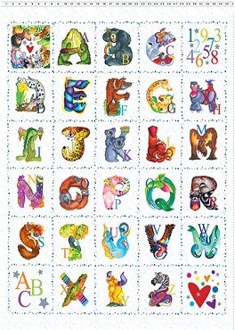 Amazing Alphabet - Clothworks - Digital Blocks White - Y4753 - 1