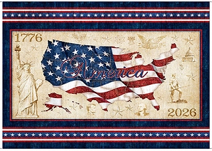 1776 - Quilting Treasures - 31658-x - American Flag Panel