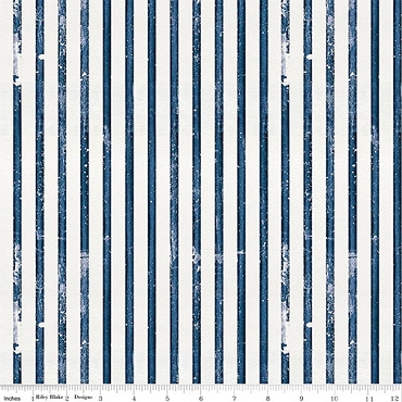 Sew America - Riley Blake - Faded Stripes - C17349 - Blue