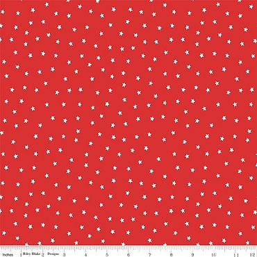Sew America - Riley Blake - Star Toss - C17354 - Red