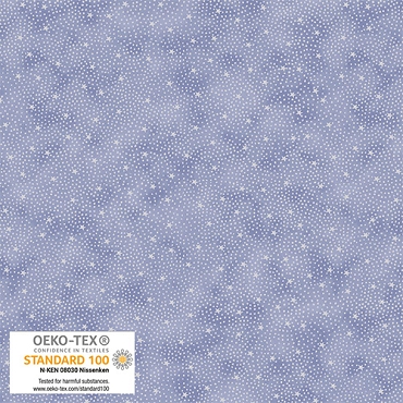We Love Christmas - Blank Quilting - 4591 - 615 - Stars and Dots - Light Blue Silver
