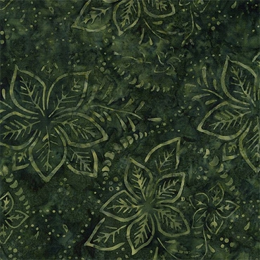 Tonga Batik - Timeless Treasures - B6874 - Hibiscus - Pine