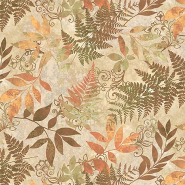 Oak and Berry - Henry Glass - 3648 - 44 - Cream