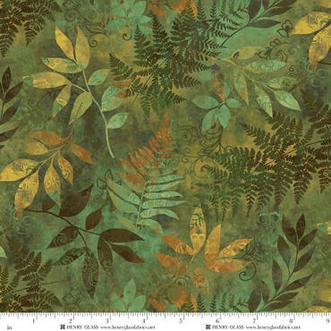 Oak and Berry - Henry Glass - 3648 - 66 - Green