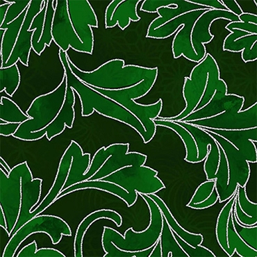Christmas Wish - Hoffman Fabrics -  Y7823 -141S - Pine/Silver